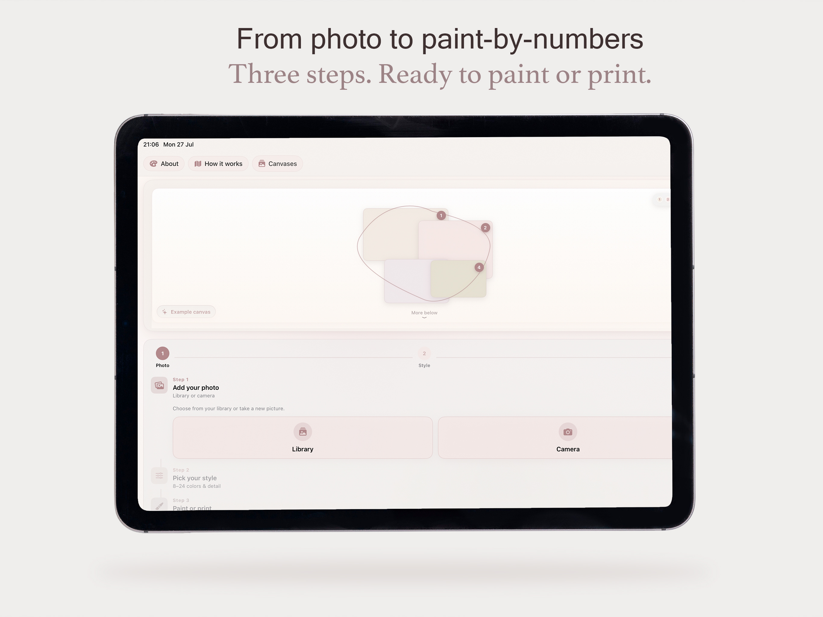 Paint by Code on iPad — from photo to paint-by-numbers in three steps